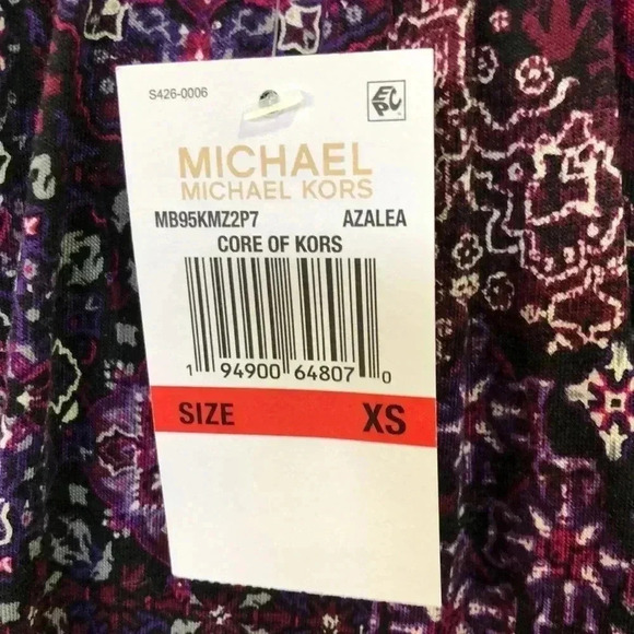 Michael Kors Azalea long sleeve round neck, elastic hemline,loose fit, pattern - Picture 6 of 10